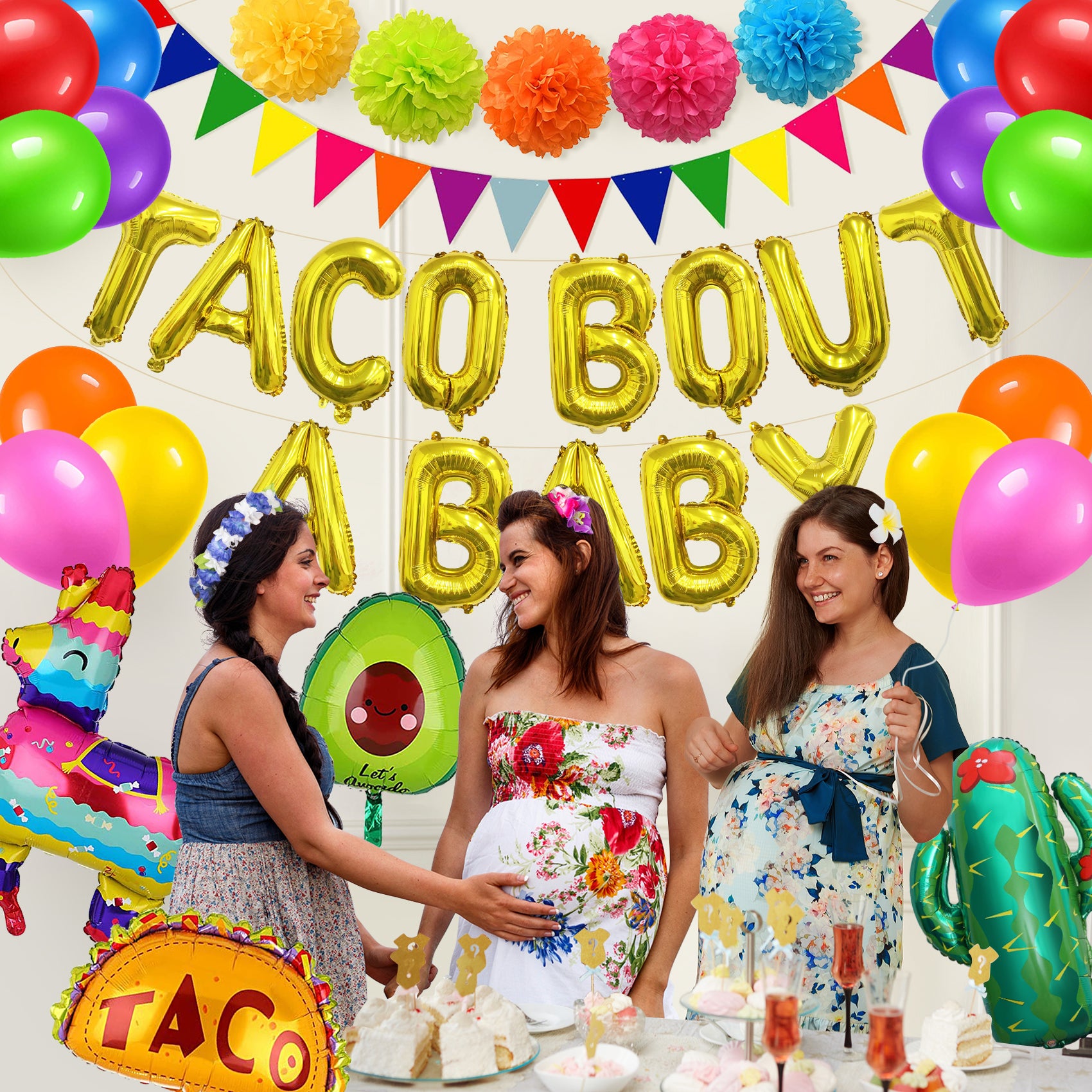 Taco bout best sale a baby balloons